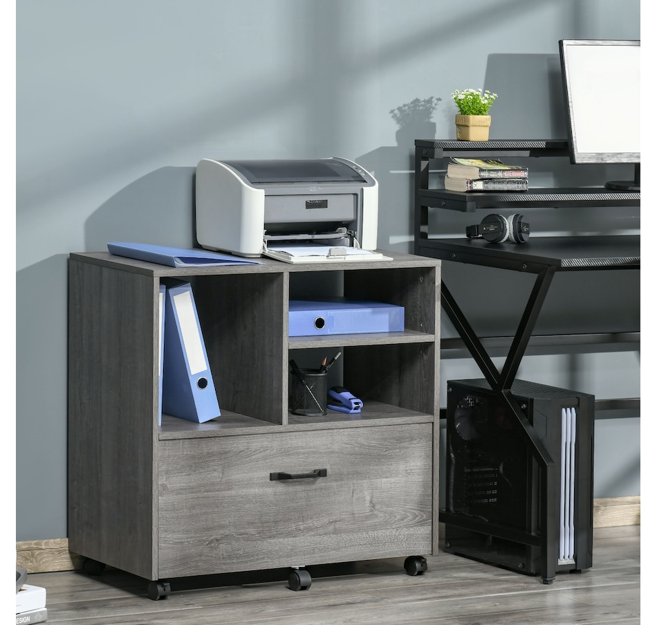 Image 997276_ALTMORE1.jpg, Product 997-276 / Price $116.99, Vinsetto Mobile Lateral File Cabinet w/ Drawer for Letter Legal, Grey from Vinsetto on TSC.ca's Home & Garden department