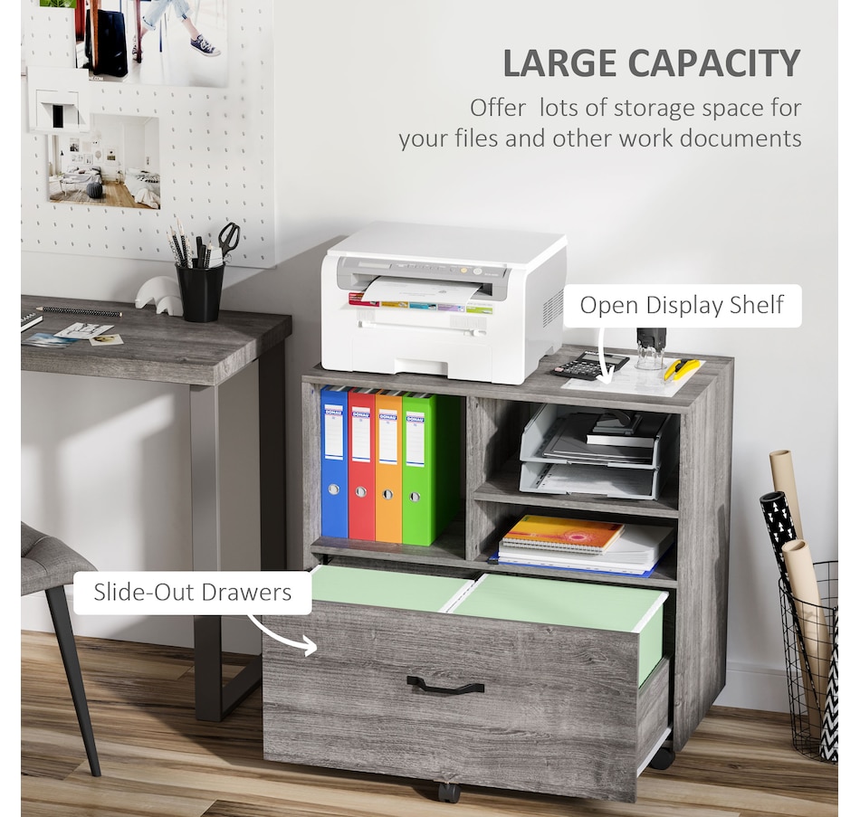 Image 997276_ALTMORE3.jpg, Product 997-276 / Price $116.99, Vinsetto Mobile Lateral File Cabinet w/ Drawer for Letter Legal, Grey from Vinsetto on TSC.ca's Home & Garden department