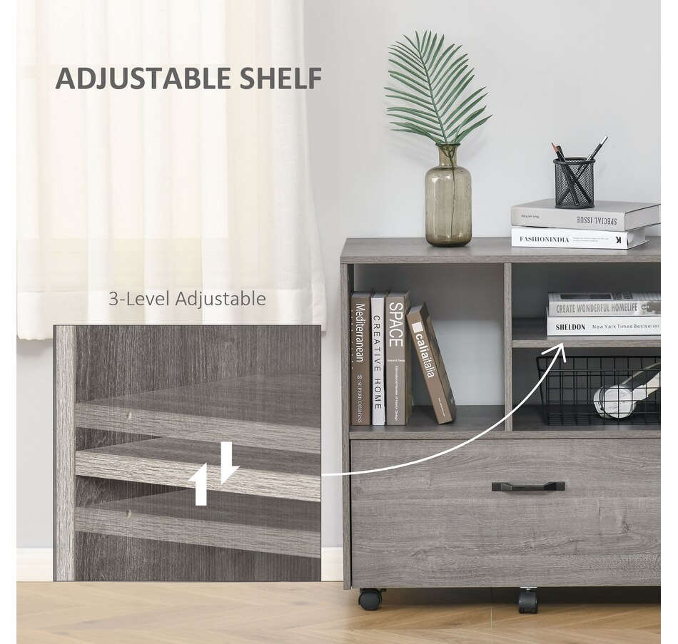Image 997276_ALTMORE5.jpg, Product 997-276 / Price $116.99, Vinsetto Mobile Lateral File Cabinet w/ Drawer for Letter Legal, Grey from Vinsetto on TSC.ca's Home & Garden department