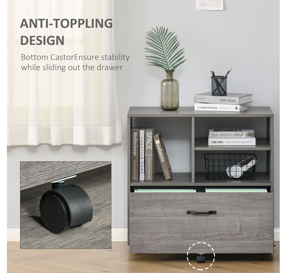 Image 997276_ALTMORE7.jpg, Product 997-276 / Price $116.99, Vinsetto Mobile Lateral File Cabinet w/ Drawer for Letter Legal, Grey from Vinsetto on TSC.ca's Home & Garden department