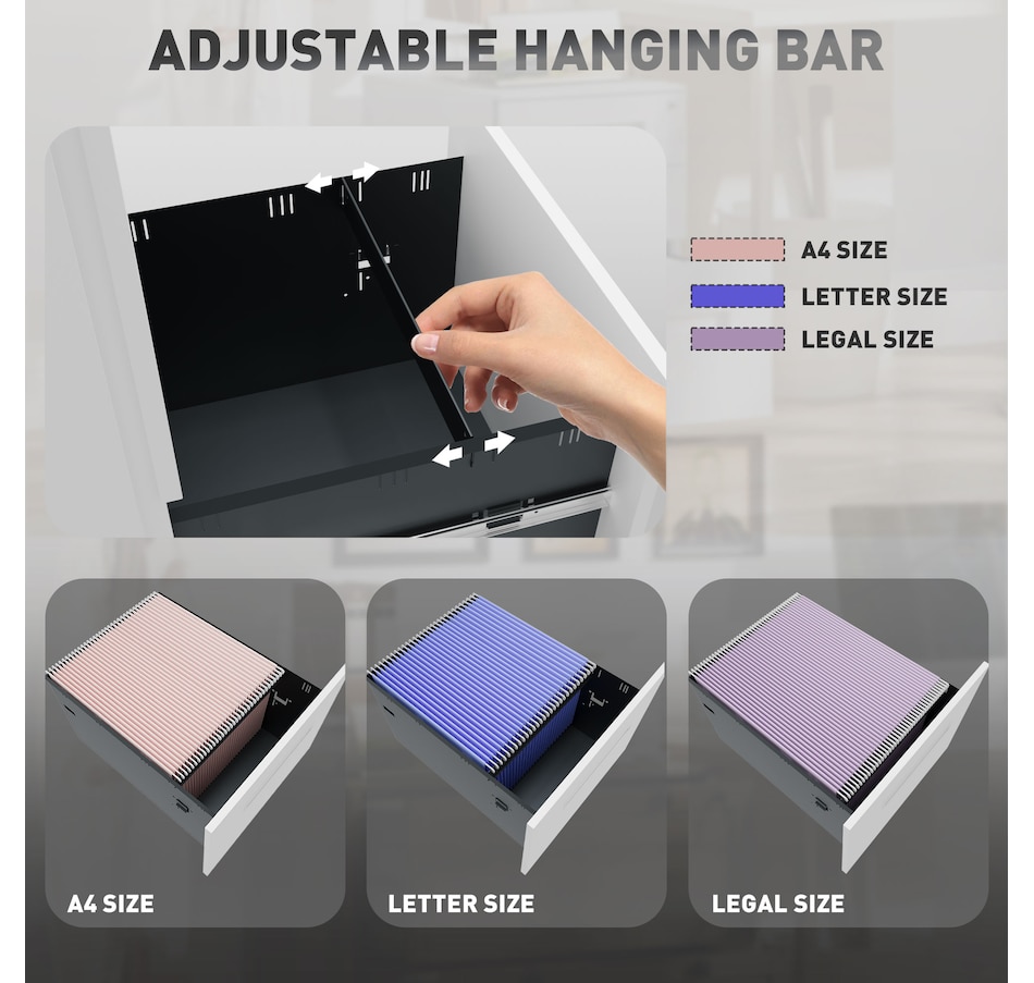 Image 997280_ALTMORE13.jpg, Product 997-280 / Price $147.99 - $149.99, Vinsetto File Cabinet with Adjustable Partition Filing Cabinet from Vinsetto on TSC.ca's Home & Garden department