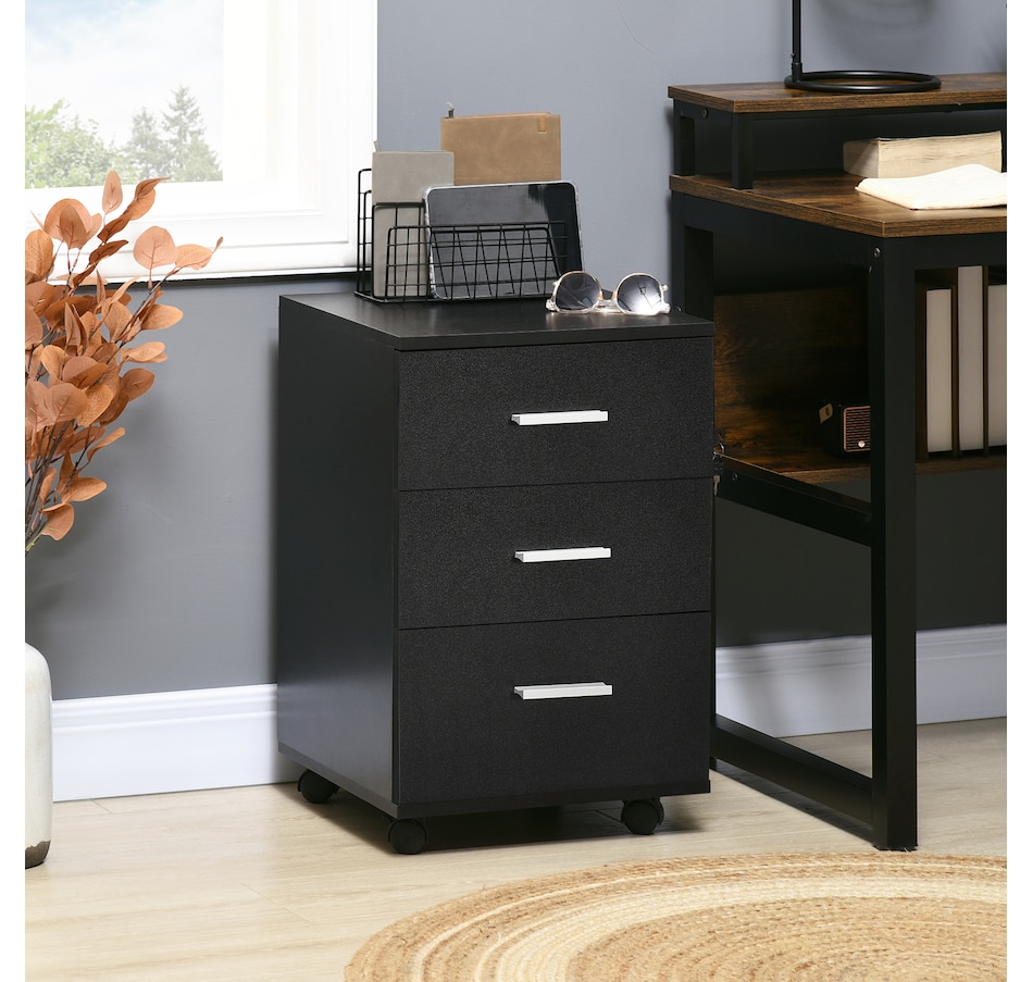 Image 997284_ALTMORE17.jpg, Product 997-284 / Price $109.99, Vinsetto 3 Drawer File Cabinet with Lock and Wheels from Vinsetto on TSC.ca's Home & Garden department
