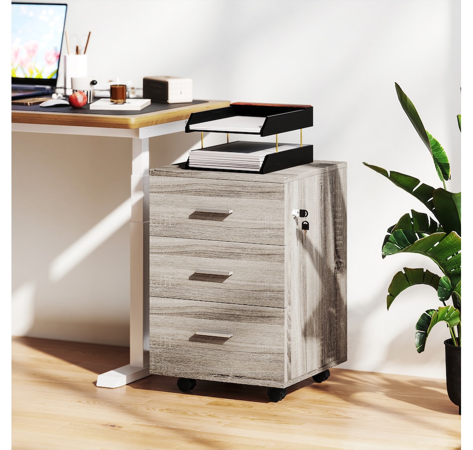 Image 997284_ALTMORE9.jpg, Product 997-284 / Price $109.99, Vinsetto 3 Drawer File Cabinet with Lock and Wheels from Vinsetto on TSC.ca's Home & Garden department