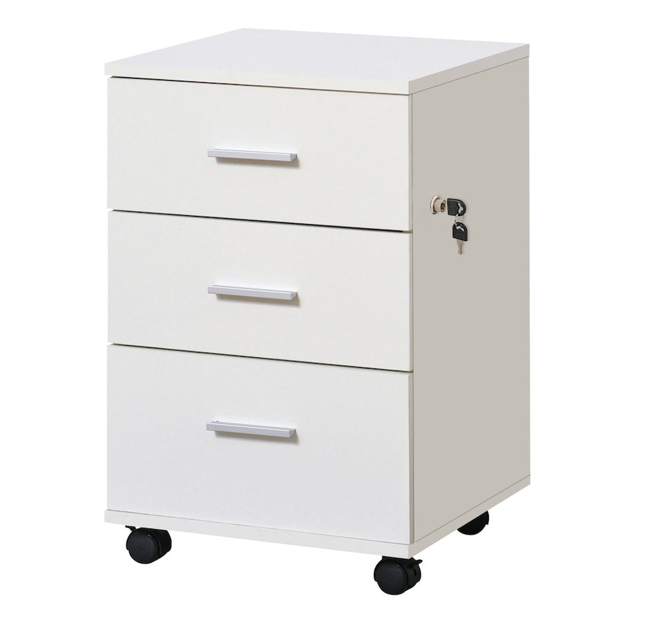 Image 997284_ST01.jpg, Product 997-284 / Price $109.99, Vinsetto 3 Drawer File Cabinet with Lock and Wheels from Vinsetto on TSC.ca's Home & Garden department