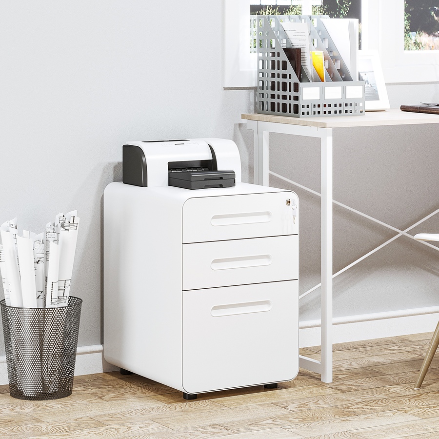 Image 997287_ALTMORE1.jpg, Product 997-287 / Price $204.99 - $205.99, Vinsetto 3-Drawer Filing Cabinet w/ Wheels, Lockable Office Storage Drawer from Vinsetto on TSC.ca's Home & Garden department