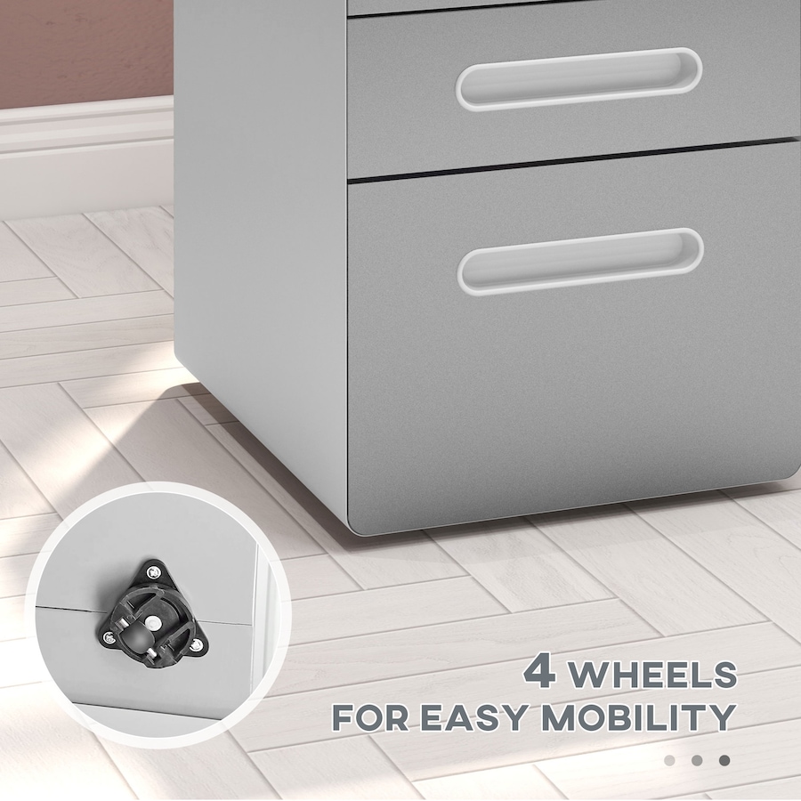 Image 997287_ALTMORE20.jpg, Product 997-287 / Price $204.99 - $205.99, Vinsetto 3-Drawer Filing Cabinet w/ Wheels, Lockable Office Storage Drawer from Vinsetto on TSC.ca's Home & Garden department