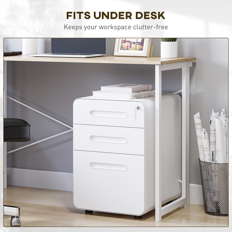 Image 997287_ALTMORE27.jpg, Product 997-287 / Price $204.99 - $205.99, Vinsetto 3-Drawer Filing Cabinet w/ Wheels, Lockable Office Storage Drawer from Vinsetto on TSC.ca's Home & Garden department