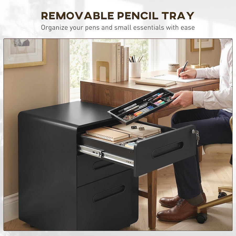 Image 997287_ALTMORE30.jpg, Product 997-287 / Price $204.99 - $205.99, Vinsetto 3-Drawer Filing Cabinet w/ Wheels, Lockable Office Storage Drawer from Vinsetto on TSC.ca's Home & Garden department