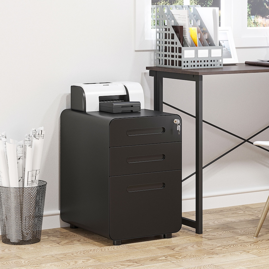Image 997287_ALTMORE9.jpg, Product 997-287 / Price $204.99 - $205.99, Vinsetto 3-Drawer Filing Cabinet w/ Wheels, Lockable Office Storage Drawer from Vinsetto on TSC.ca's Home & Garden department