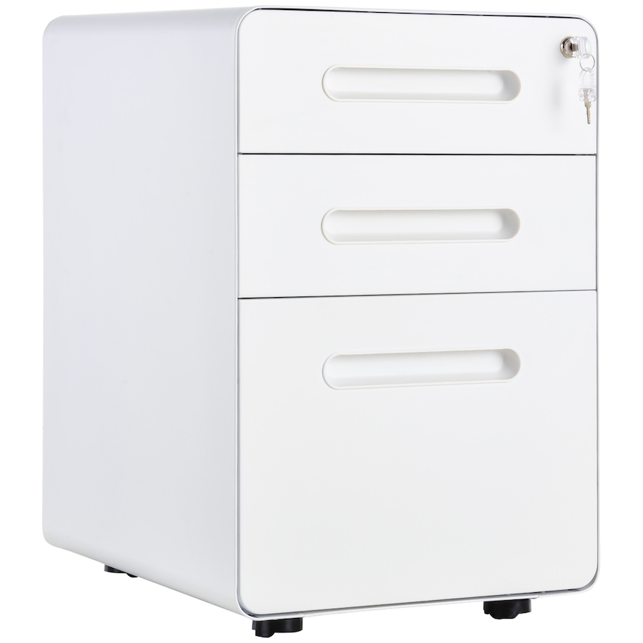 Image 997287_ST01.jpg, Product 997-287 / Price $204.99 - $205.99, Vinsetto 3-Drawer Filing Cabinet w/ Wheels, Lockable Office Storage Drawer from Vinsetto on TSC.ca's Home & Garden department