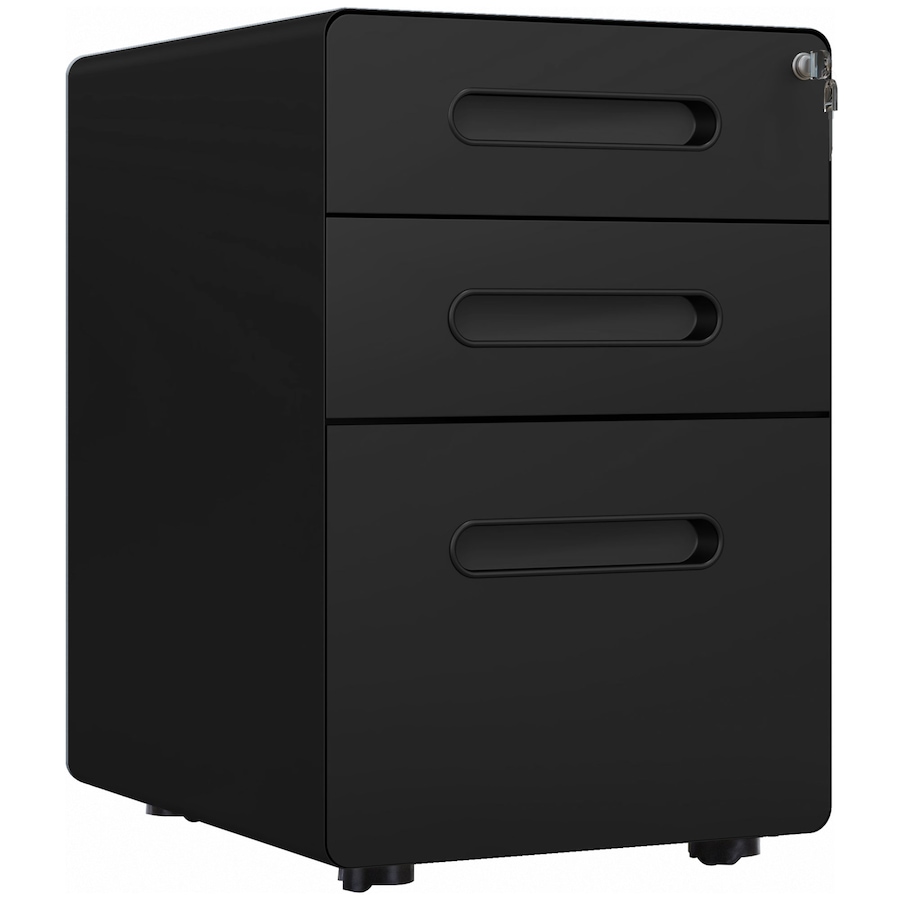 Image 997287_ST02.jpg, Product 997-287 / Price $204.99 - $205.99, Vinsetto 3-Drawer Filing Cabinet w/ Wheels, Lockable Office Storage Drawer from Vinsetto on TSC.ca's Home & Garden department
