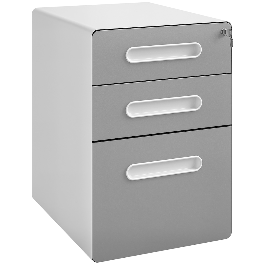 Image 997287_ST03.jpg, Product 997-287 / Price $204.99 - $205.99, Vinsetto 3-Drawer Filing Cabinet w/ Wheels, Lockable Office Storage Drawer from Vinsetto on TSC.ca's Home & Garden department