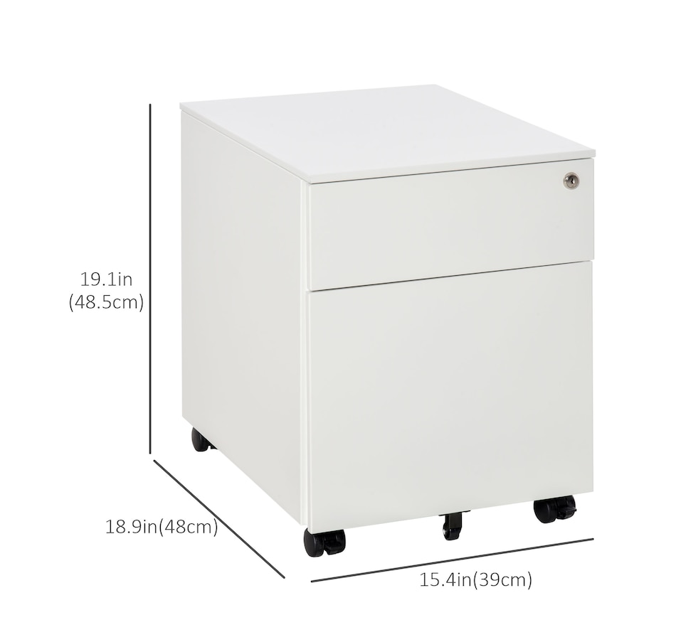 Image 997288_ALTMORE10.jpg, Product 997-288 / Price $139.99 - $149.99, Vinsetto 2-Drawer Filing Cabinet w/ Wheels, Lockable Office Storage Drawer from Vinsetto on TSC.ca's Home & Garden department