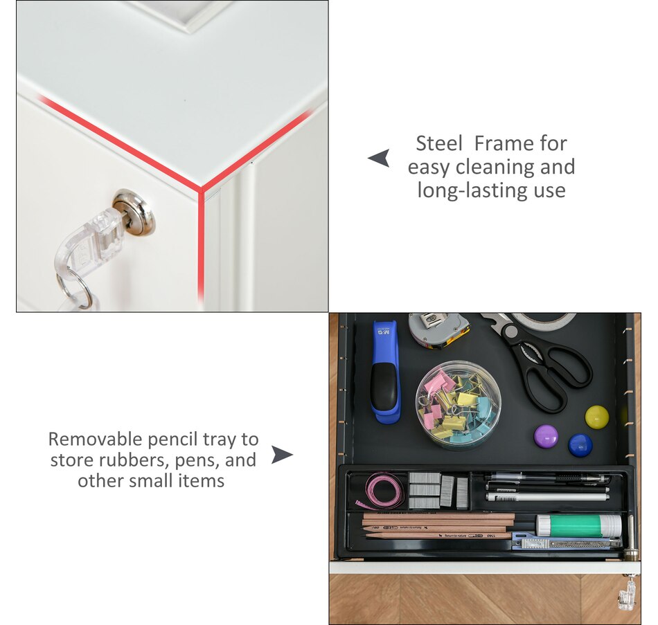 Image 997288_ALTMORE13.jpg, Product 997-288 / Price $139.99 - $149.99, Vinsetto 2-Drawer Filing Cabinet w/ Wheels, Lockable Office Storage Drawer from Vinsetto on TSC.ca's Home & Garden department