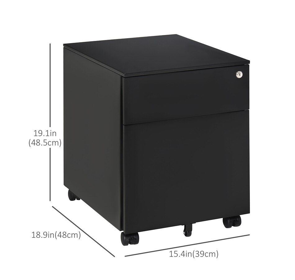 Image 997288_ALTMORE2.jpg, Product 997-288 / Price $139.99 - $149.99, Vinsetto 2-Drawer Filing Cabinet w/ Wheels, Lockable Office Storage Drawer from Vinsetto on TSC.ca's Home & Garden department
