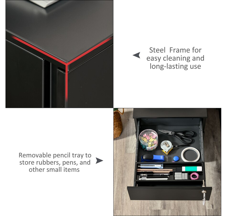 Image 997288_ALTMORE5.jpg, Product 997-288 / Price $139.99 - $149.99, Vinsetto 2-Drawer Filing Cabinet w/ Wheels, Lockable Office Storage Drawer from Vinsetto on TSC.ca's Home & Garden department