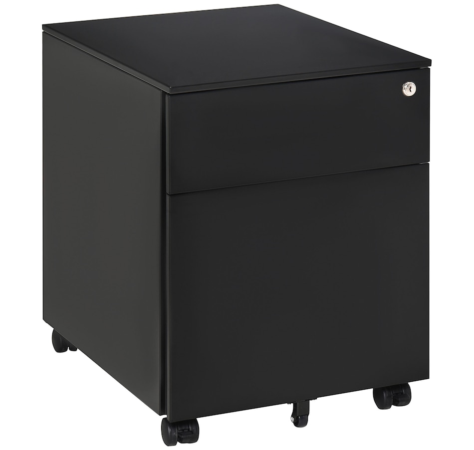 Image 997288_ST01.jpg, Product 997-288 / Price $139.99 - $149.99, Vinsetto 2-Drawer Filing Cabinet w/ Wheels, Lockable Office Storage Drawer from Vinsetto on TSC.ca's Home & Garden department