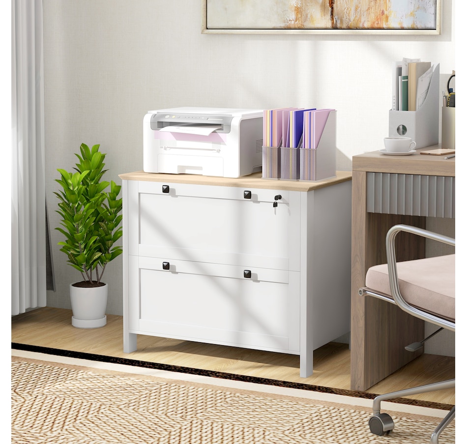 Image 997294_ALTMORE1.jpg, Product 997-294 / Price $124.99 - $162.99, HOMCOM 2 Drawer Filing Cabinet with Lock, Keys and Hanging Bar from HOMCOM on TSC.ca's Home & Garden department