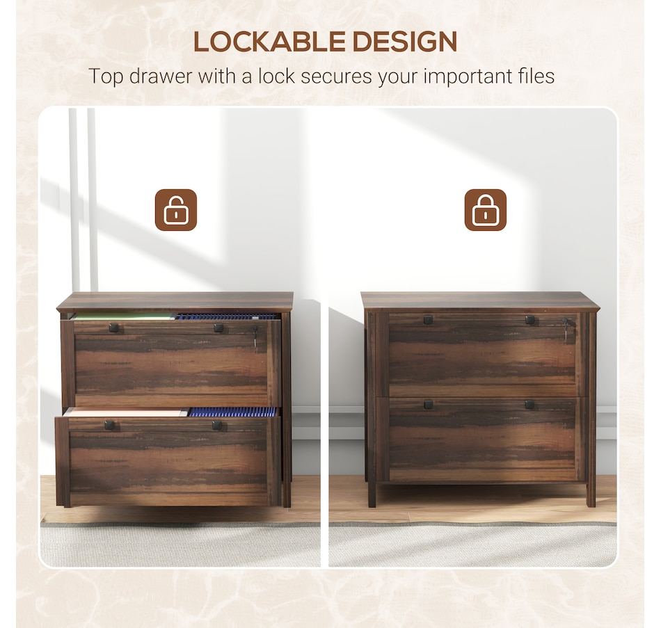 Image 997294_ALTMORE13.jpg, Product 997-294 / Price $124.99 - $162.99, HOMCOM 2 Drawer Filing Cabinet with Lock, Keys and Hanging Bar from HOMCOM on TSC.ca's Home & Garden department