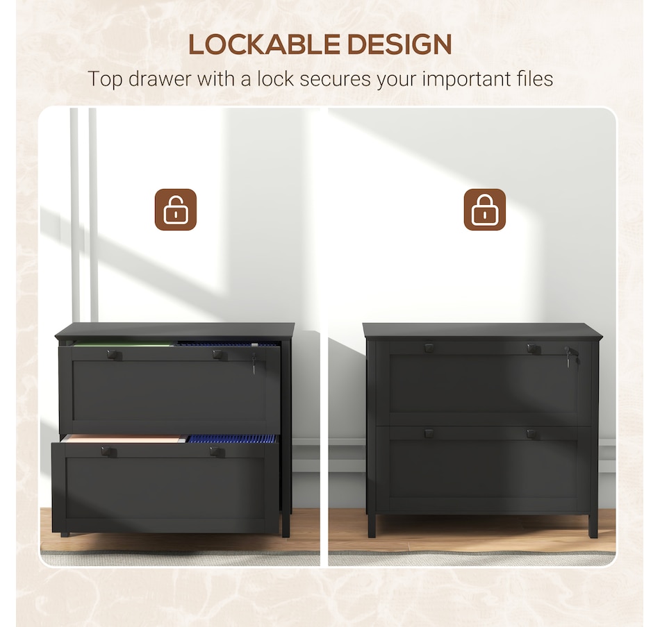 Image 997294_ALTMORE21.jpg, Product 997-294 / Price $124.99 - $162.99, HOMCOM 2 Drawer Filing Cabinet with Lock, Keys and Hanging Bar from HOMCOM on TSC.ca's Home & Garden department