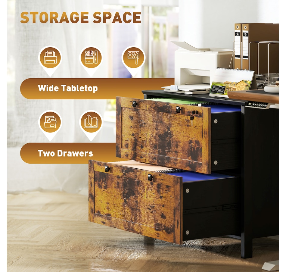 Image 997294_ALTMORE27.jpg, Product 997-294 / Price $124.99 - $162.99, HOMCOM 2 Drawer Filing Cabinet with Lock, Keys and Hanging Bar from HOMCOM on TSC.ca's Home & Garden department