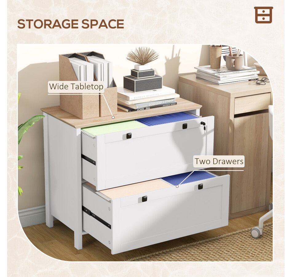 Image 997294_ALTMORE3.jpg, Product 997-294 / Price $124.99 - $162.99, HOMCOM 2 Drawer Filing Cabinet with Lock, Keys and Hanging Bar from HOMCOM on TSC.ca's Home & Garden department