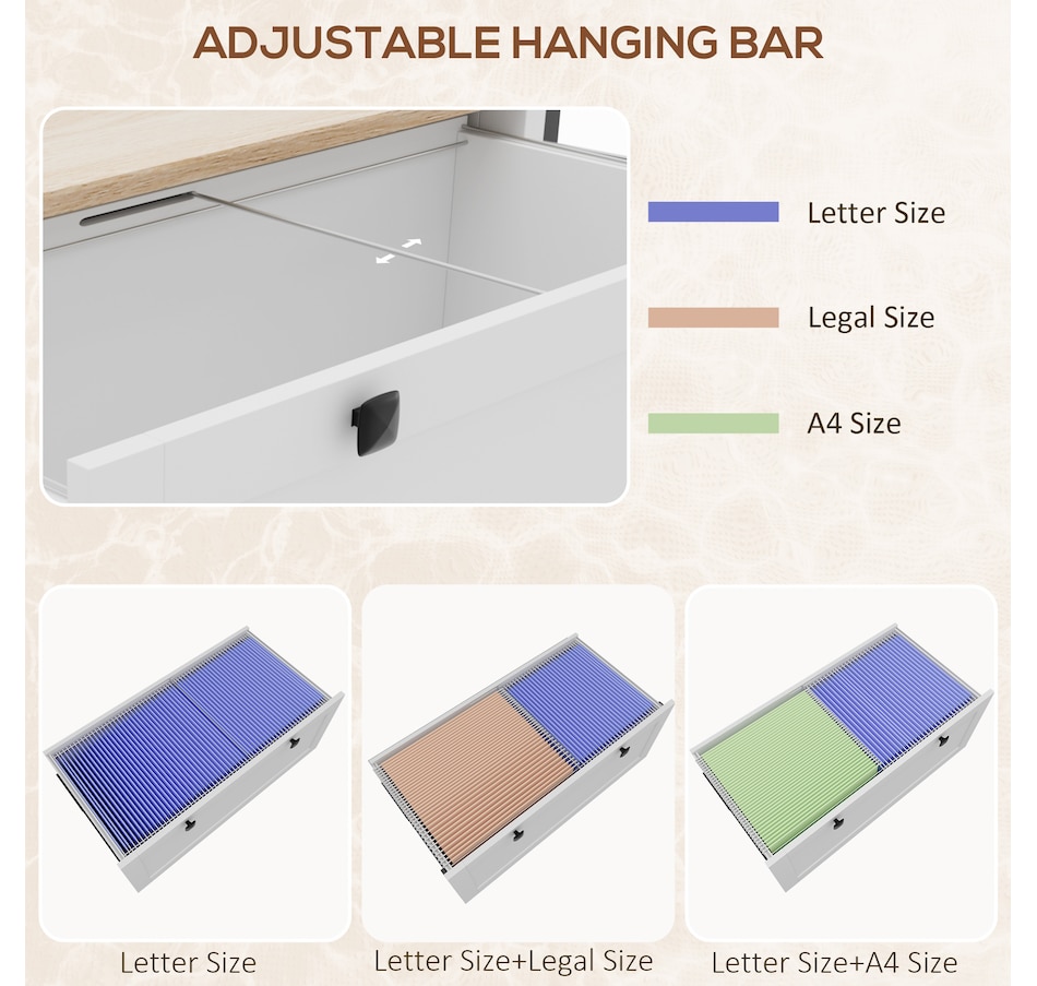 Image 997294_ALTMORE4.jpg, Product 997-294 / Price $124.99 - $162.99, HOMCOM 2 Drawer Filing Cabinet with Lock, Keys and Hanging Bar from HOMCOM on TSC.ca's Home & Garden department