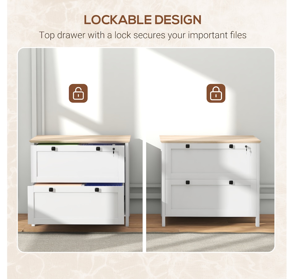 Image 997294_ALTMORE5.jpg, Product 997-294 / Price $124.99 - $162.99, HOMCOM 2 Drawer Filing Cabinet with Lock, Keys and Hanging Bar from HOMCOM on TSC.ca's Home & Garden department