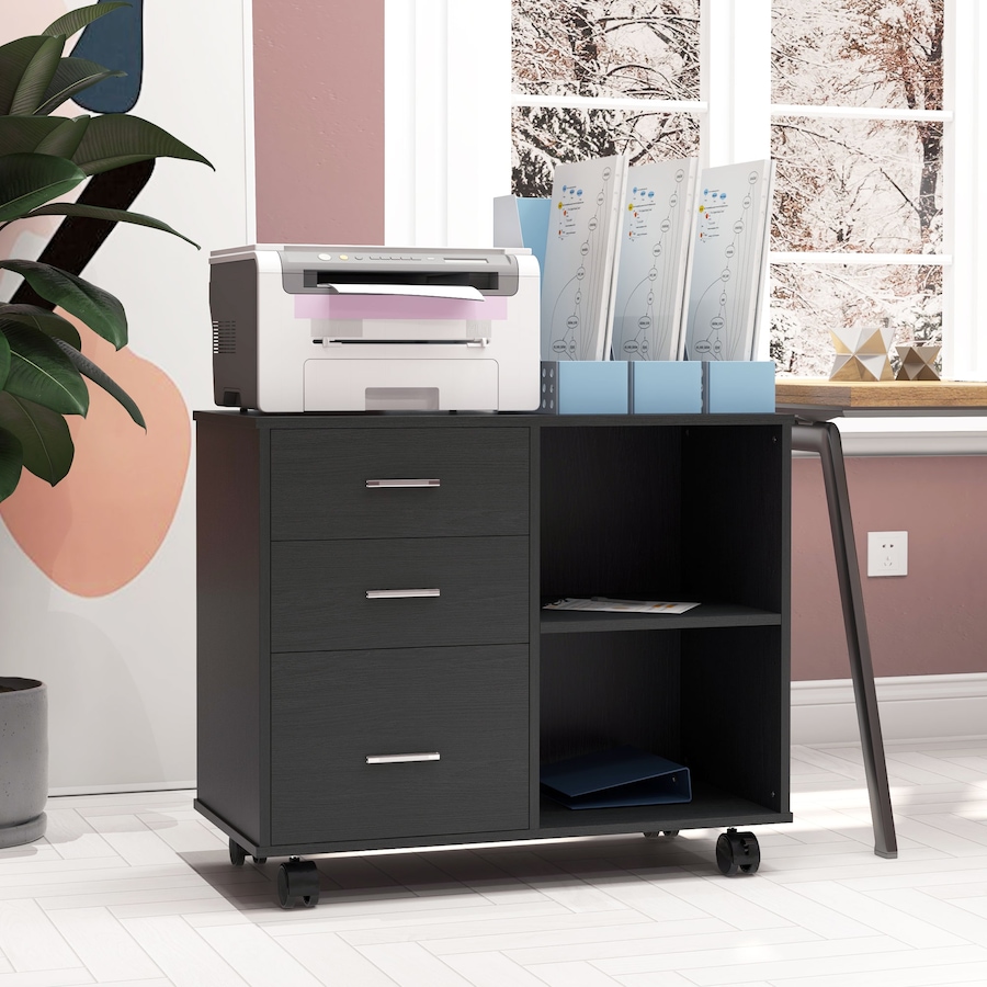 Image 997297_ALTMORE1.jpg, Product 997-297 / Price $109.99 - $114.99, HOMCOM Mobile Printer Stand With 3 Drawers Shelves 2 Shelves from HOMCOM on TSC.ca's Home & Garden department