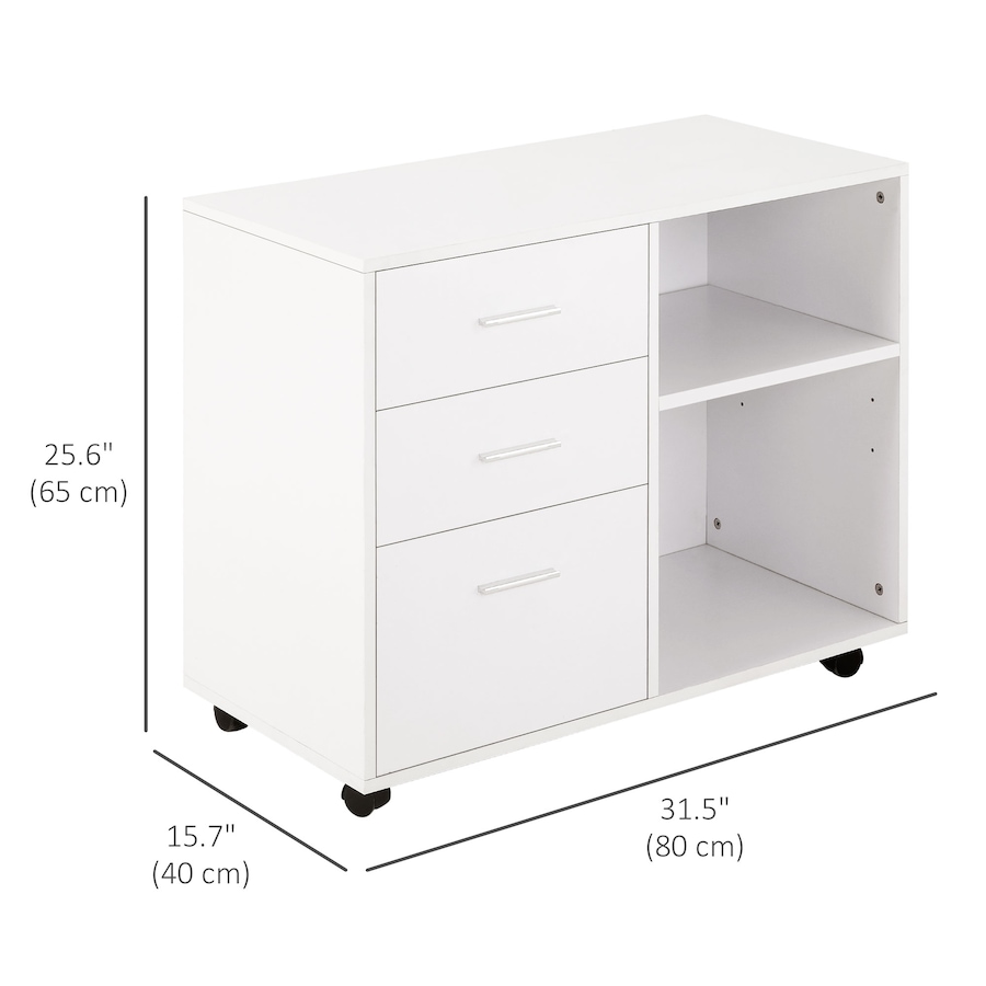 Image 997297_ALTMORE10.jpg, Product 997-297 / Price $109.99 - $114.99, HOMCOM Mobile Printer Stand With 3 Drawers Shelves 2 Shelves from HOMCOM on TSC.ca's Home & Garden department