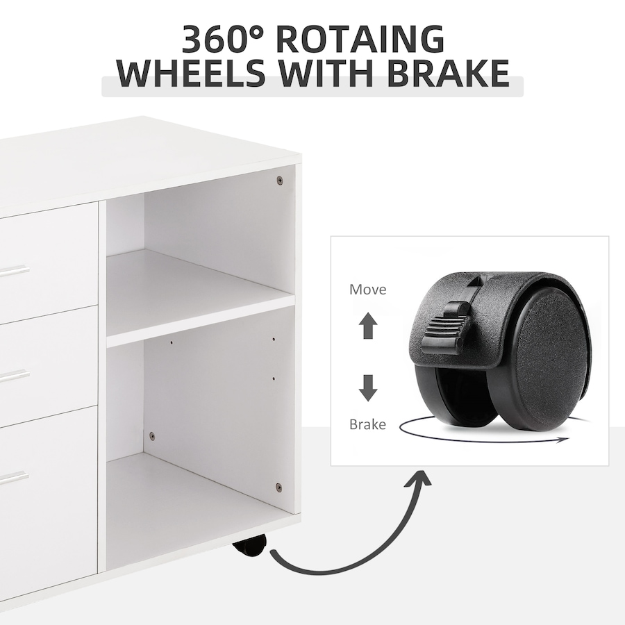 Image 997297_ALTMORE12.jpg, Product 997-297 / Price $109.99 - $114.99, HOMCOM Mobile Printer Stand With 3 Drawers Shelves 2 Shelves from HOMCOM on TSC.ca's Home & Garden department