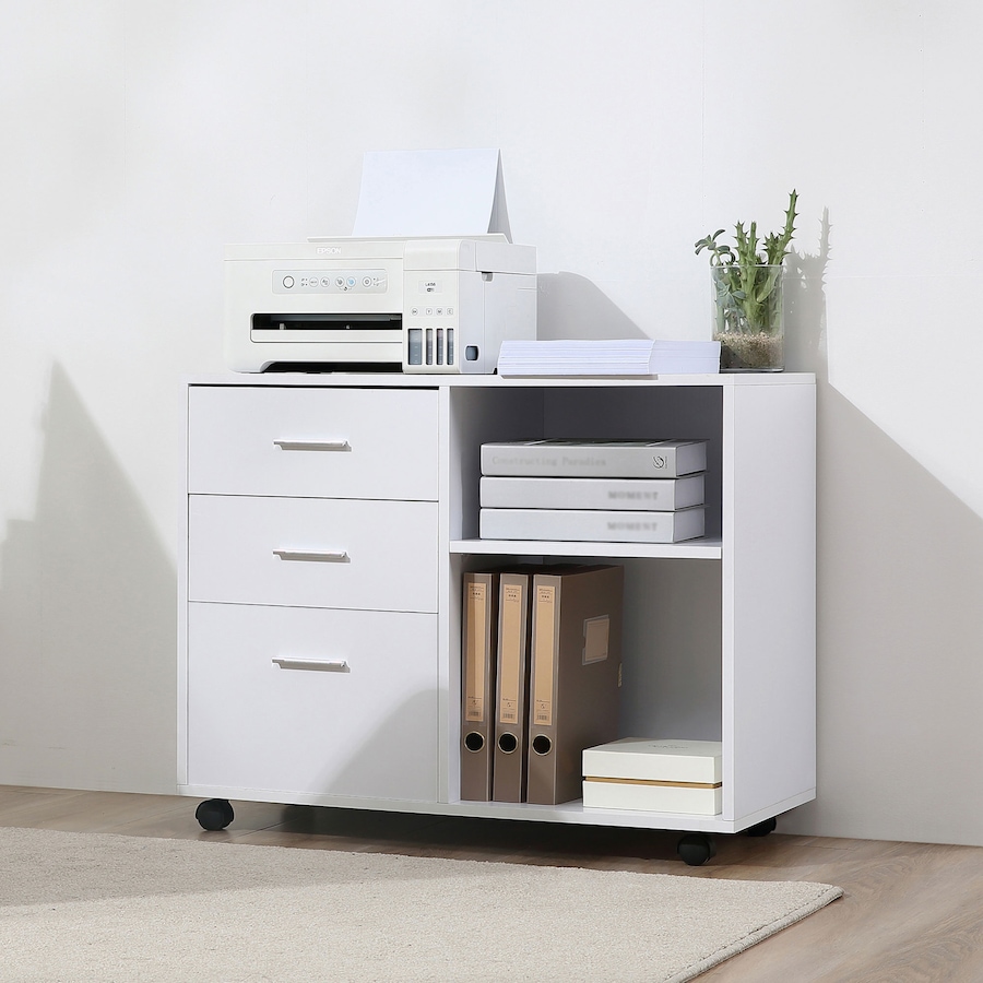 Image 997297_ALTMORE14.jpg, Product 997-297 / Price $109.99 - $114.99, HOMCOM Mobile Printer Stand With 3 Drawers Shelves 2 Shelves from HOMCOM on TSC.ca's Home & Garden department
