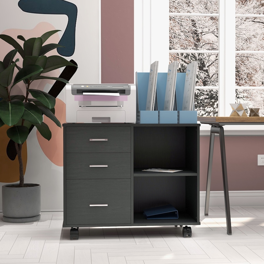 Image 997297_ALTMORE6.jpg, Product 997-297 / Price $109.99 - $114.99, HOMCOM Mobile Printer Stand With 3 Drawers Shelves 2 Shelves from HOMCOM on TSC.ca's Home & Garden department