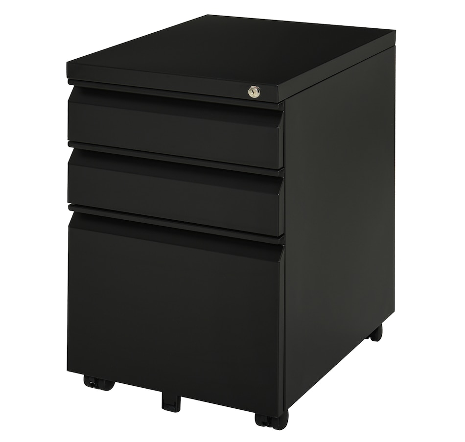 Image 997298_ST01.jpg, Product 997-298 / Price $189.99 - $194.99, Vinsetto 3 Drawer Filing Cabinet Steel File Cabinet with Lock and Wheels from Vinsetto on TSC.ca's Home & Garden department