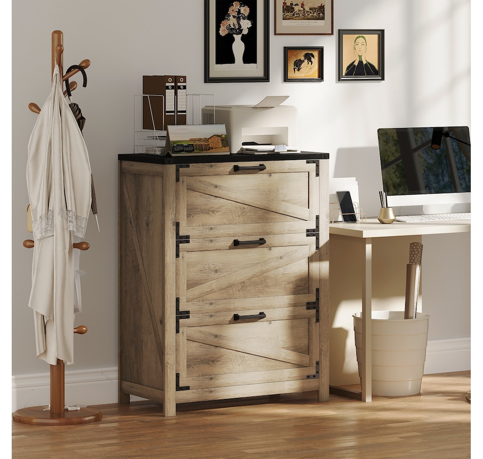 Image 997300_ALTMORE1.jpg, Product 997-300 / Price $154.99 - $169.99, HOMCOM 3 Drawer File Cabinet Lateral Filing Cabinet for Home Office, Grey from HOMCOM on TSC.ca's Home & Garden department