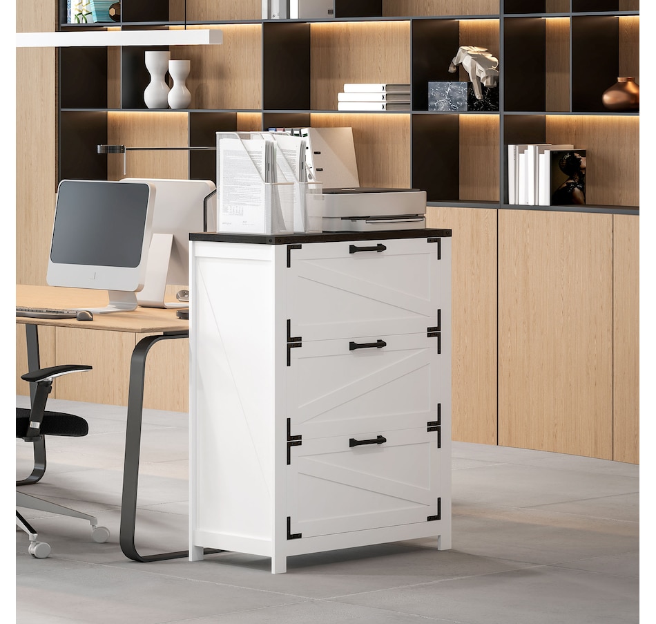 Image 997300_ALTMORE16.jpg, Product 997-300 / Price $154.99 - $169.99, HOMCOM 3 Drawer File Cabinet Lateral Filing Cabinet for Home Office, Grey from HOMCOM on TSC.ca's Home & Garden department