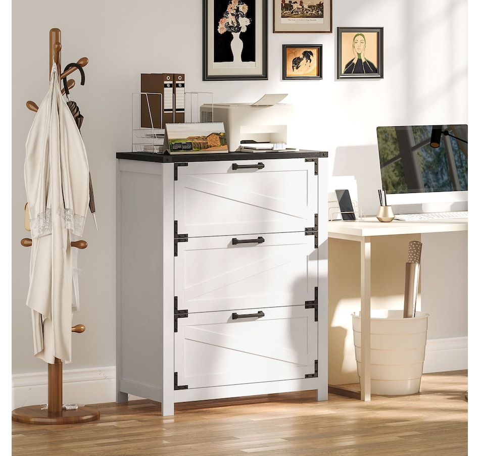 Image 997300_ALTMORE9.jpg, Product 997-300 / Price $154.99 - $169.99, HOMCOM 3 Drawer File Cabinet Lateral Filing Cabinet for Home Office, Grey from HOMCOM on TSC.ca's Home & Garden department