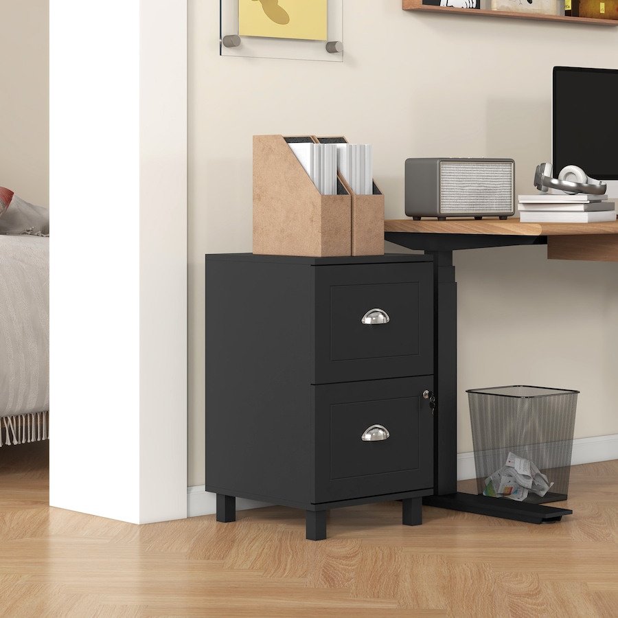 Image 997302_ALTMORE1.jpg, Product 997-302 / Price $94.99, HOMCOM Lockable 2 Drawer File Cabinet with Hanging Bars for A4 and Letter from HOMCOM on TSC.ca's Home & Garden department