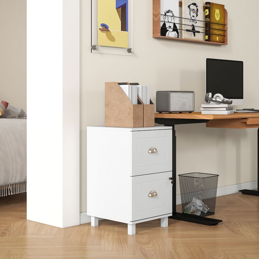 Image 997302_ALTMORE9.jpg, Product 997-302 / Price $94.99, HOMCOM Lockable 2 Drawer File Cabinet with Hanging Bars for A4 and Letter from HOMCOM on TSC.ca's Home & Garden department