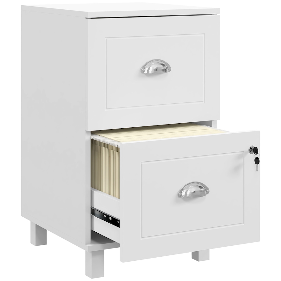 Image 997302_ST02.jpg, Product 997-302 / Price $94.99, HOMCOM Lockable 2 Drawer File Cabinet with Hanging Bars for A4 and Letter from HOMCOM on TSC.ca's Home & Garden department