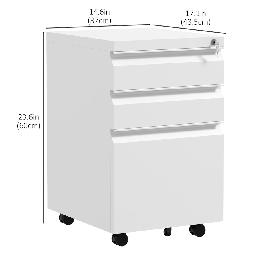 Image 997304_ALTMORE10.jpg, Product 997-304 / Price $169.99, Vinsetto Steel File Cabinet with Lock Hanging Bar for Letter A4 Legal Size from Vinsetto on TSC.ca's Home & Garden department