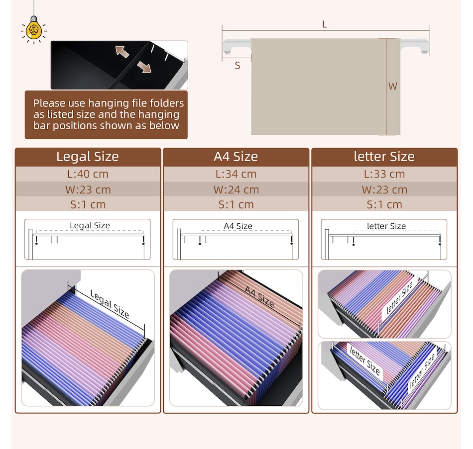 Image 997304_ALTMORE12.jpg, Product 997-304 / Price $169.99, Vinsetto Steel File Cabinet with Lock Hanging Bar for Letter A4 Legal Size from Vinsetto on TSC.ca's Home & Garden department