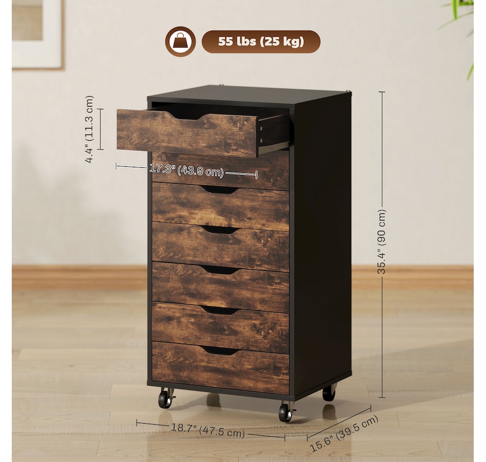 Image 997306_ALTMORE18.jpg, Product 997-306 / Price $154.99 - $169.99, Vinsetto Mobile Filing Cabinet with Drawers File Cabinet with Wheels Black from Vinsetto on TSC.ca's Home & Garden department