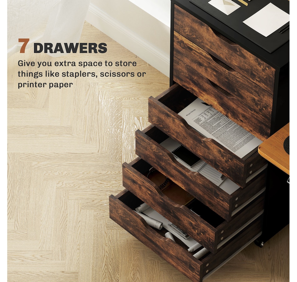 Image 997306_ALTMORE20.jpg, Product 997-306 / Price $154.99 - $169.99, Vinsetto Mobile Filing Cabinet with Drawers File Cabinet with Wheels Black from Vinsetto on TSC.ca's Home & Garden department