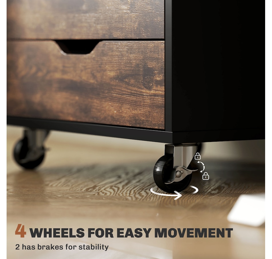 Image 997306_ALTMORE21.jpg, Product 997-306 / Price $154.99 - $169.99, Vinsetto Mobile Filing Cabinet with Drawers File Cabinet with Wheels Black from Vinsetto on TSC.ca's Home & Garden department