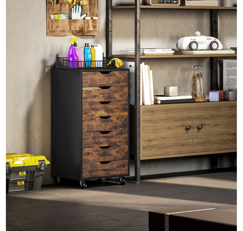 Image 997306_ALTMORE23.jpg, Product 997-306 / Price $154.99 - $169.99, Vinsetto Mobile Filing Cabinet with Drawers File Cabinet with Wheels Black from Vinsetto on TSC.ca's Home & Garden department