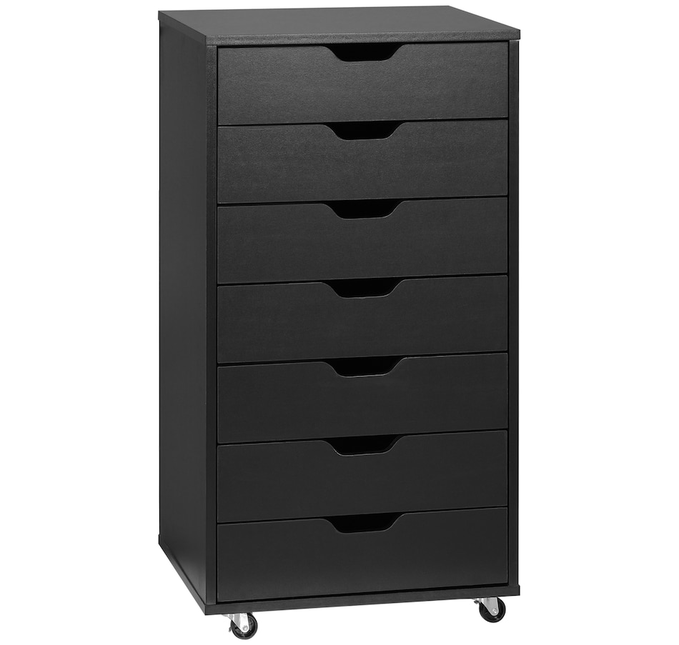 Image 997306_ST01.jpg, Product 997-306 / Price $154.99 - $169.99, Vinsetto Mobile Filing Cabinet with Drawers File Cabinet with Wheels Black from Vinsetto on TSC.ca's Home & Garden department