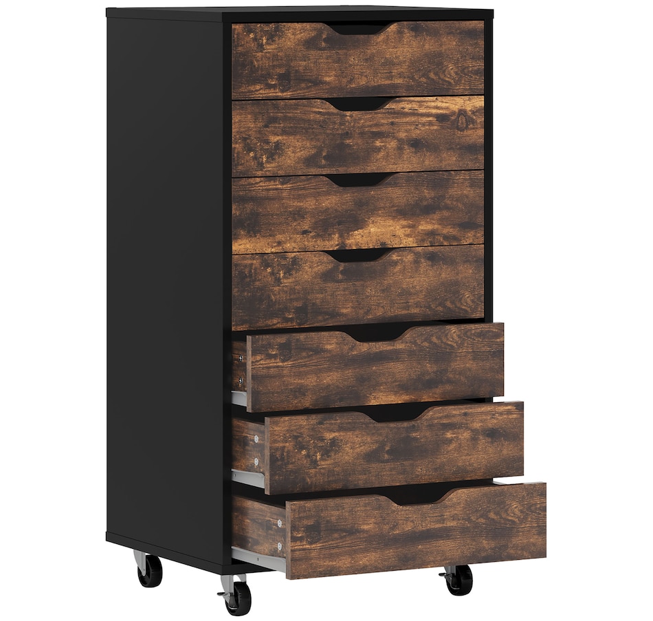 Image 997306_ST03.jpg, Product 997-306 / Price $154.99 - $169.99, Vinsetto Mobile Filing Cabinet with Drawers File Cabinet with Wheels Black from Vinsetto on TSC.ca's Home & Garden department