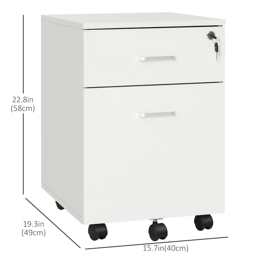 Image 997307_ALTMORE10.jpg, Product 997-307 / Price $91.99 - $92.99, Vinsetto Locking 2 Drawer File Cabinet Rolling Filing Cabinet with Wheels from Vinsetto on TSC.ca's Home & Garden department