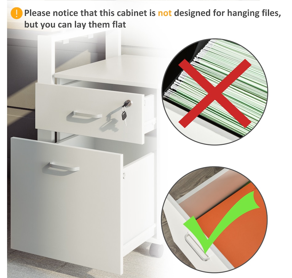 Image 997307_ALTMORE11.jpg, Product 997-307 / Price $91.99 - $92.99, Vinsetto Locking 2 Drawer File Cabinet Rolling Filing Cabinet with Wheels from Vinsetto on TSC.ca's Home & Garden department